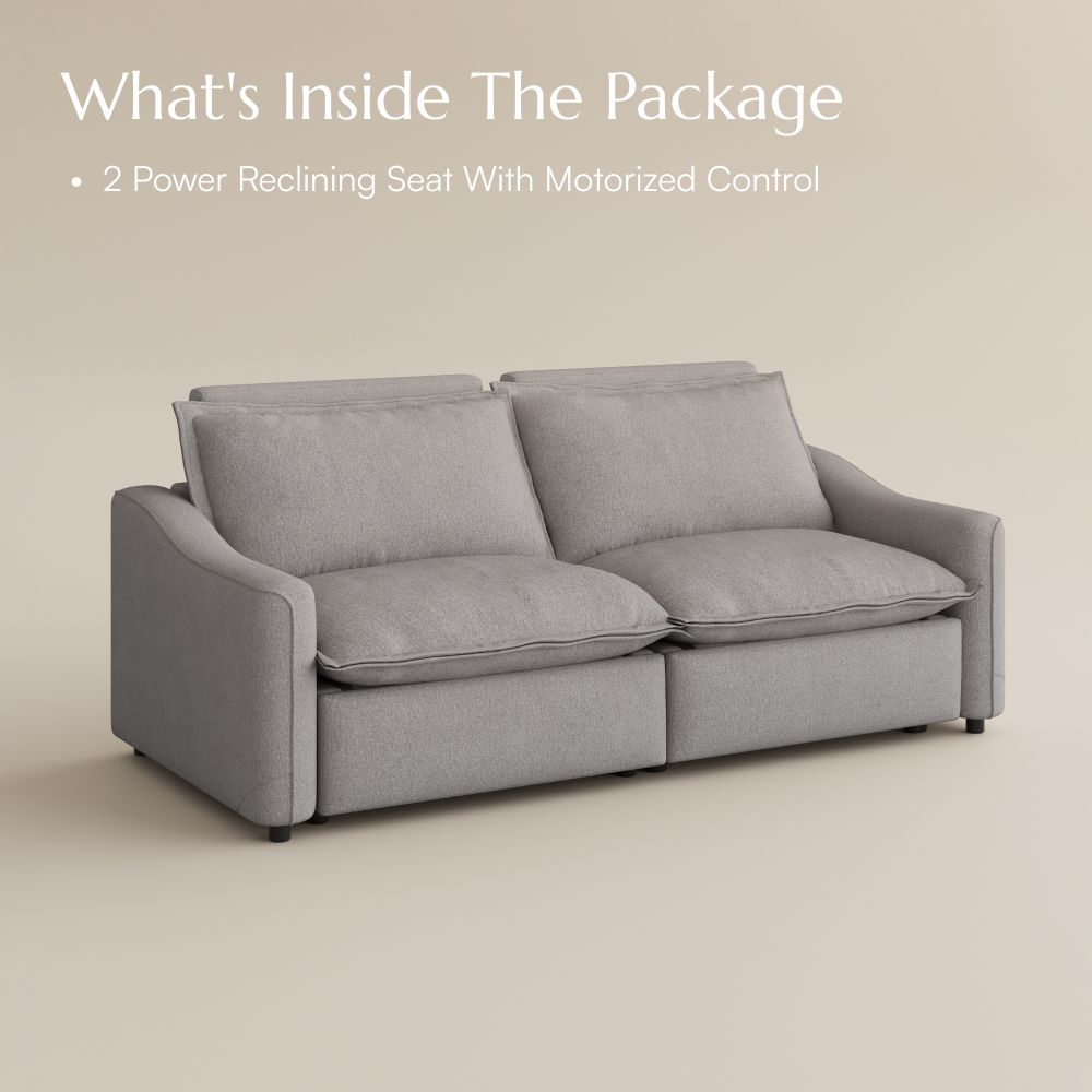 2-3 Seater Gray Linen Modular Sofas