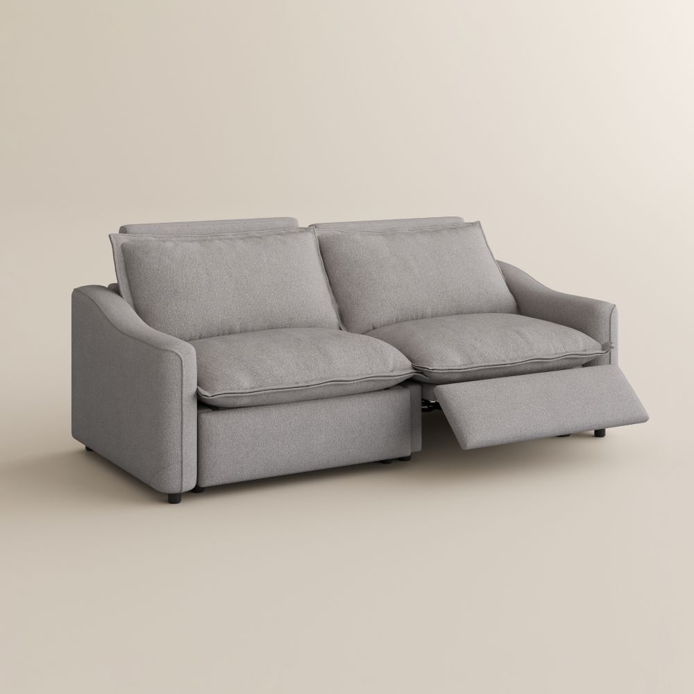 2-3 Seater Gray Linen Modular Sofas