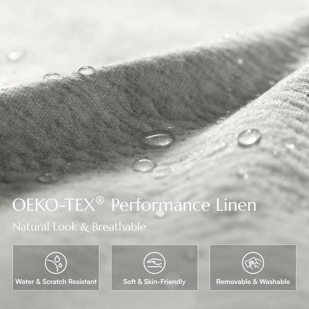 Modern Luxury Gray Linen Modular Sofas