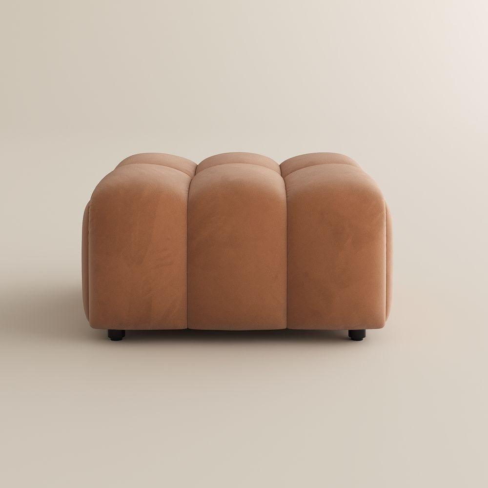 Brown Velvet Fabric Modular Sofas