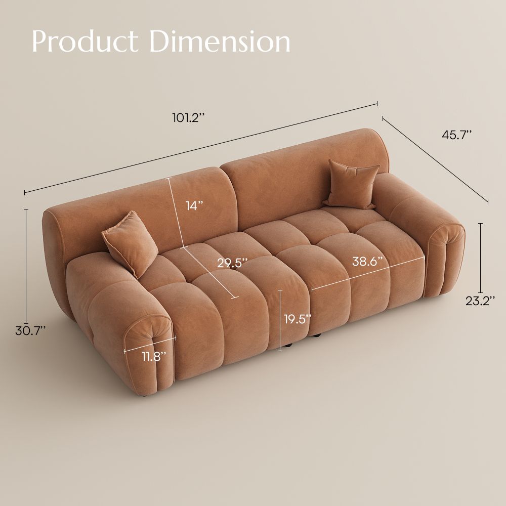 Brown Velvet Sofa Set
