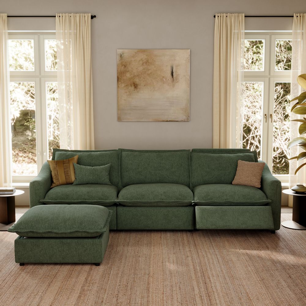 Green Velvet Modular Sofas