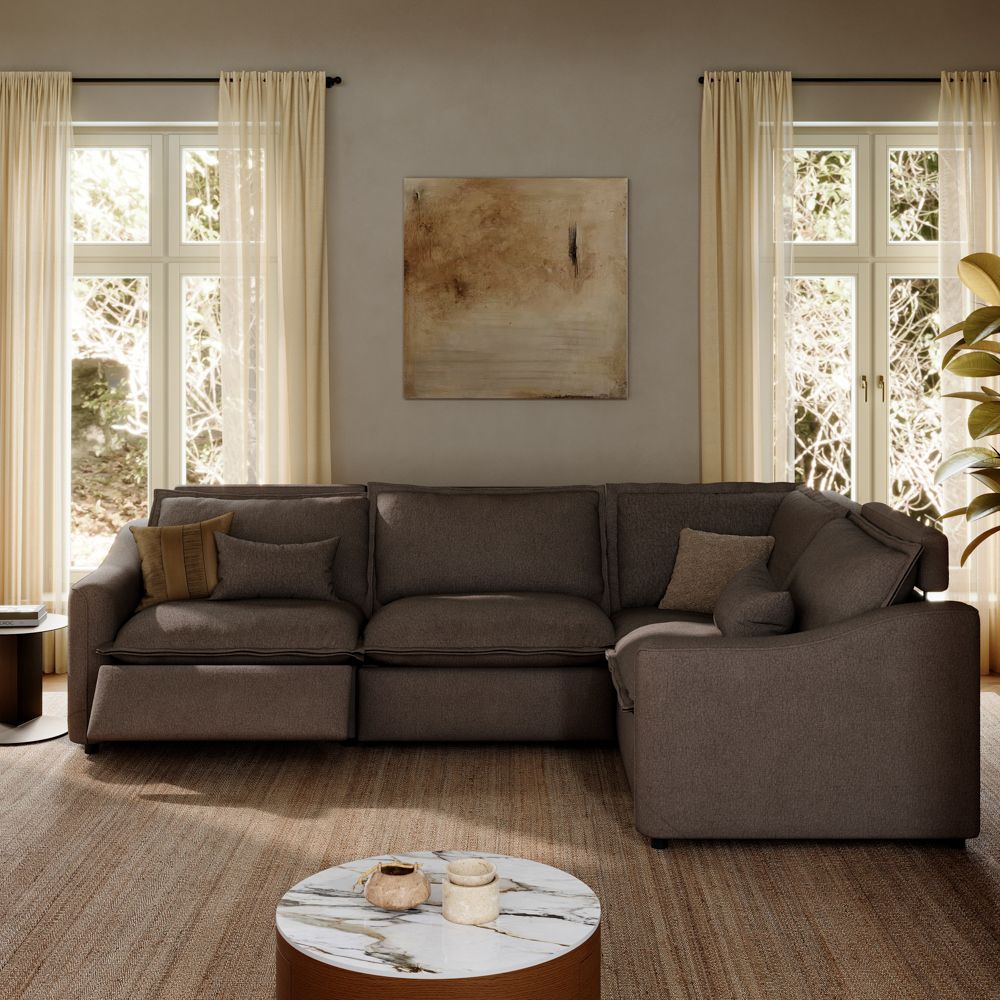 Dark Gray Dark Gray Linen Modular Sofas
