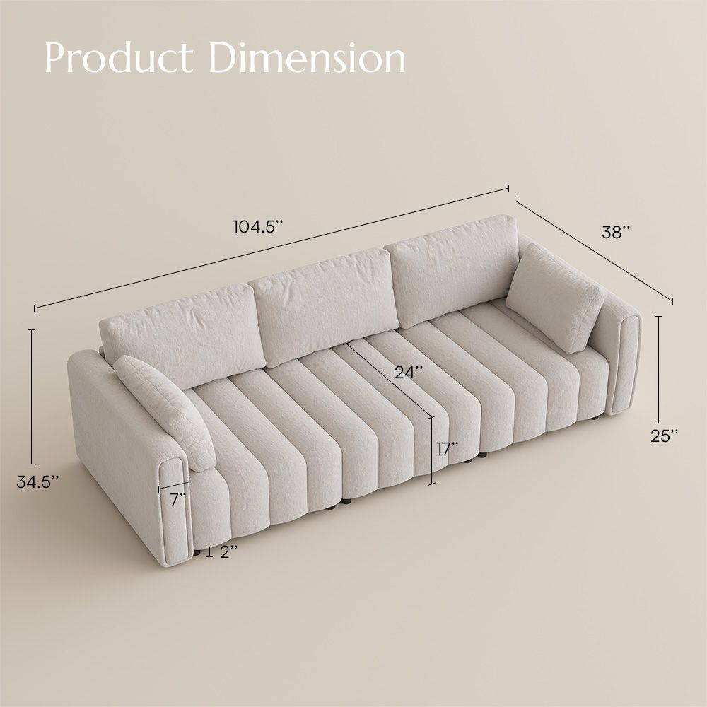 Green Beige Chenille Sofa Set