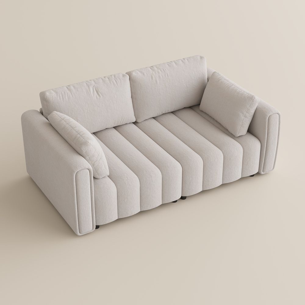 Sofas & Loveseats Beige Chenille Modular Sofas