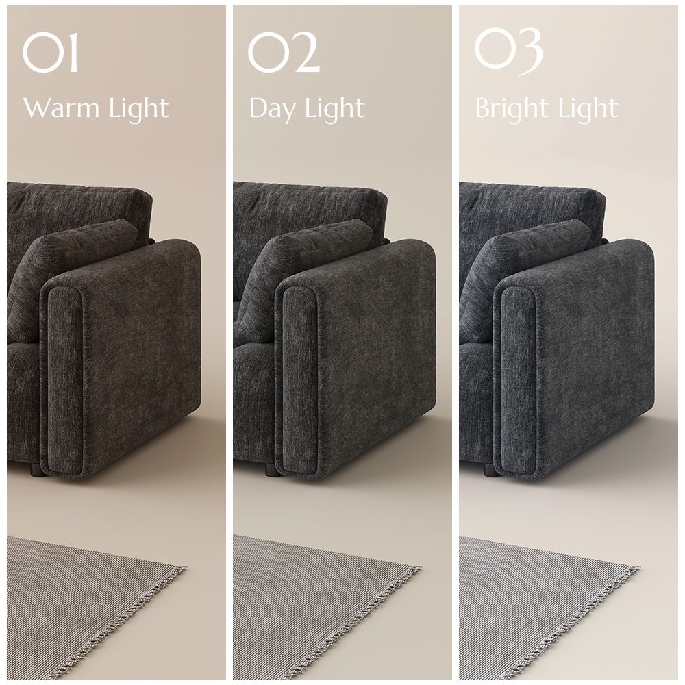 Sponge Black Chenille Modular Sofas