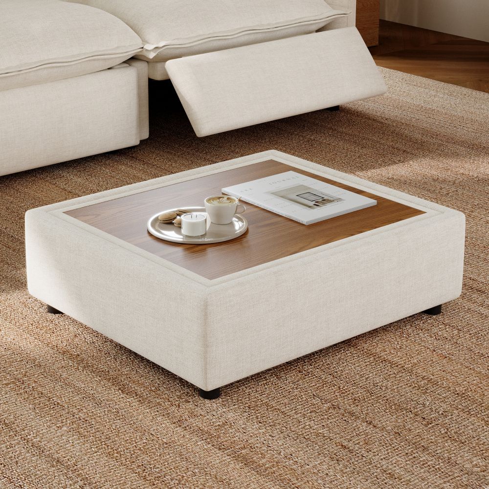 Very Relaxed Beige Velvet Modular Sofas