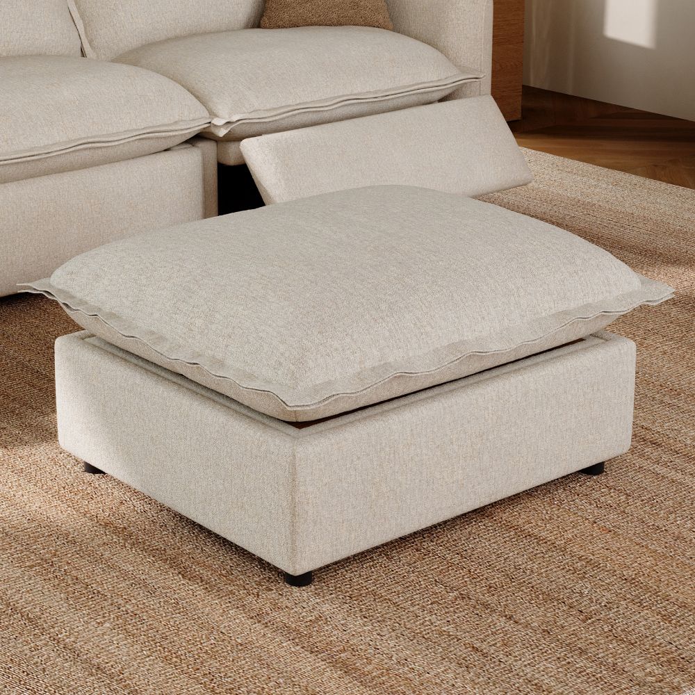 Bedroom Beige Linen Modular Sofas