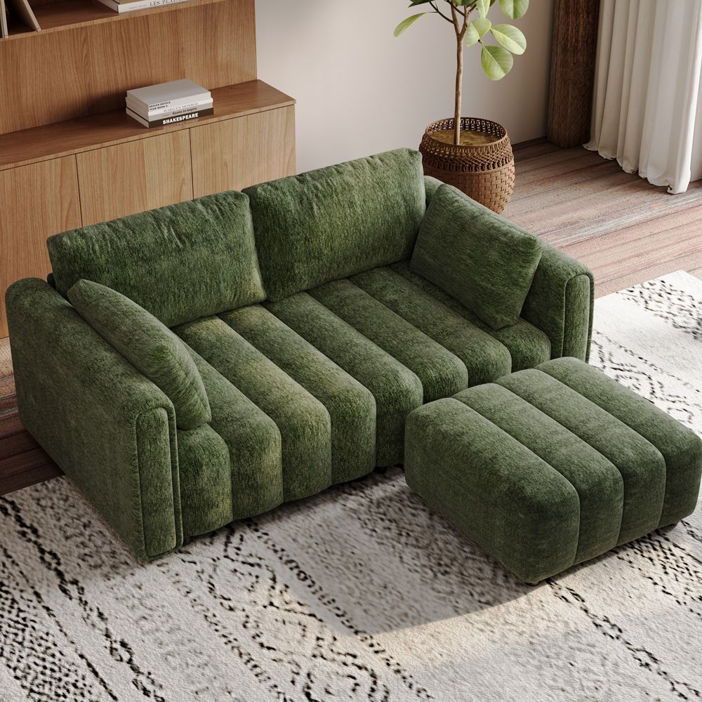 Green Chenille Modular Sofas