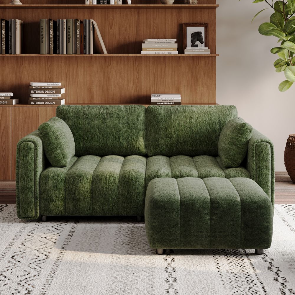 Green Chenille Modular Sofas