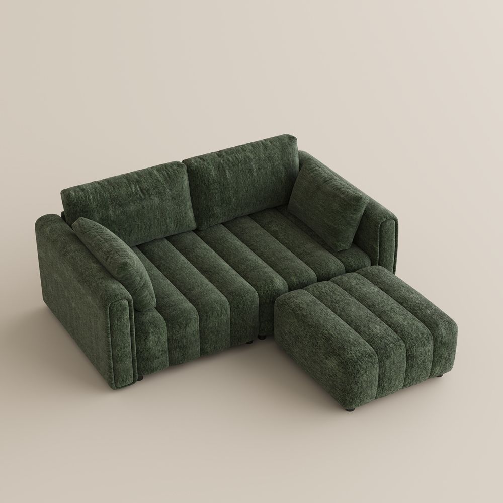 Green Chenille Modular Sofas