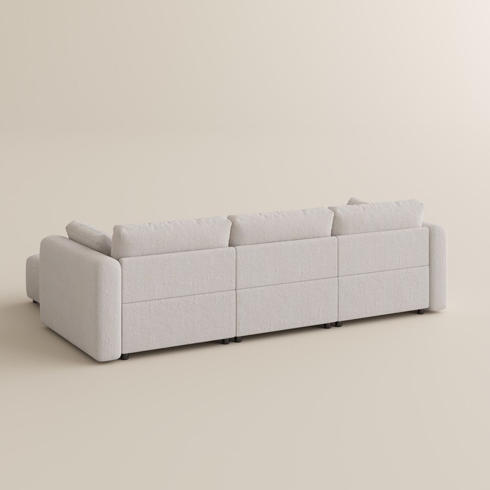 Beige Chenille Modular Sofas