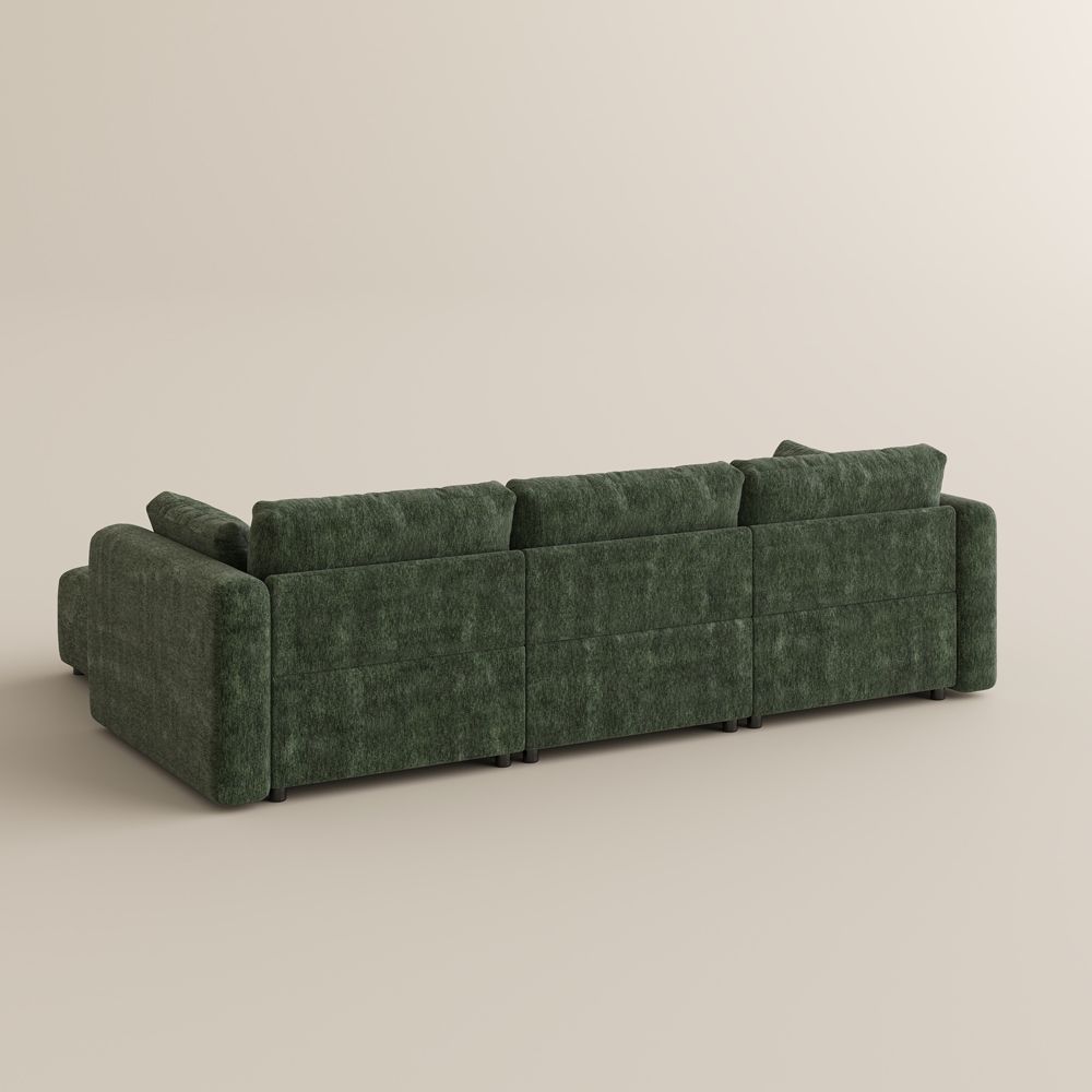 Green Chenille Modular Sofas