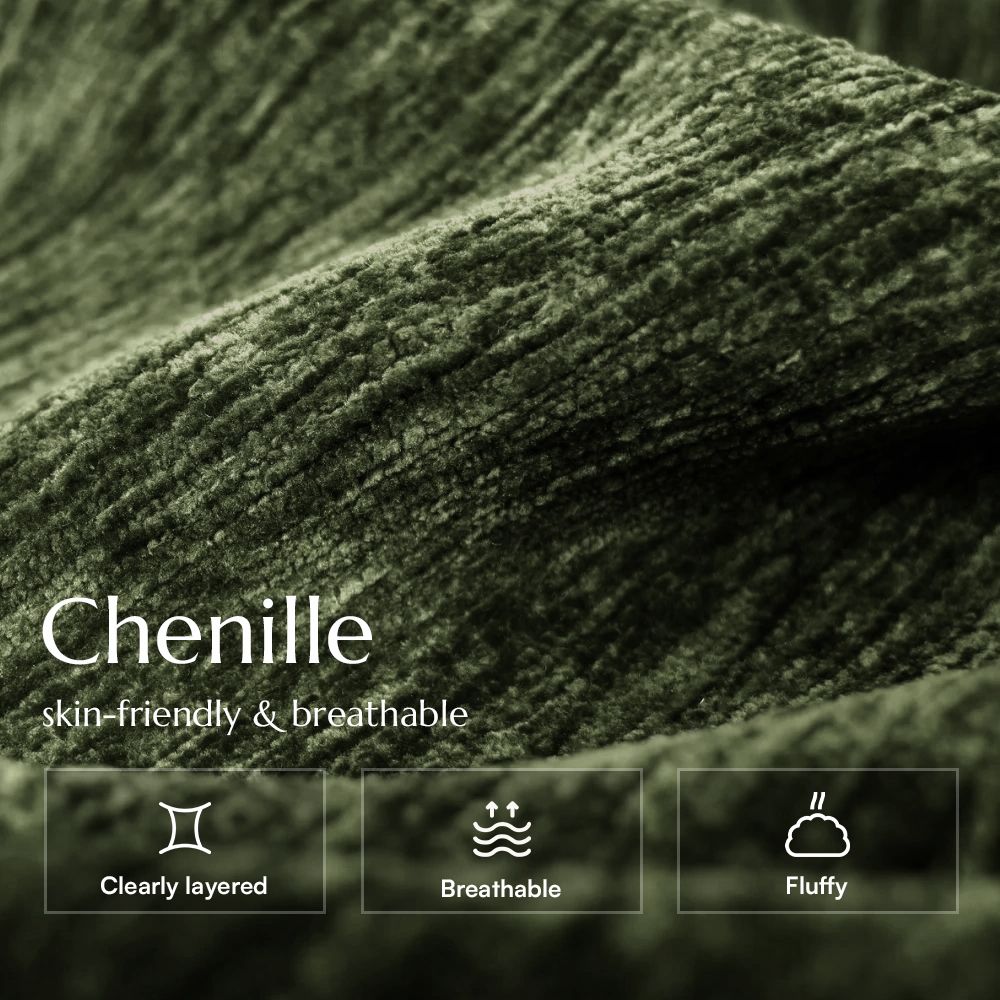 Green Chenille Modular Sofas