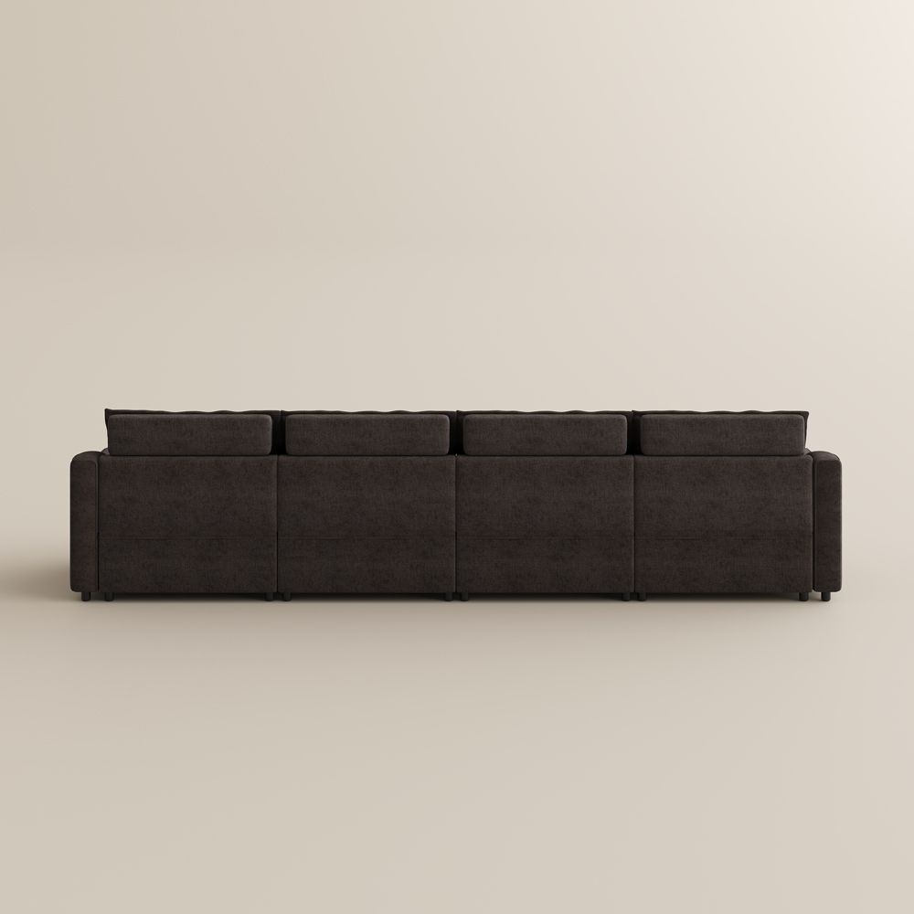 Deep Seat Khaki Velvet Modular Sofas