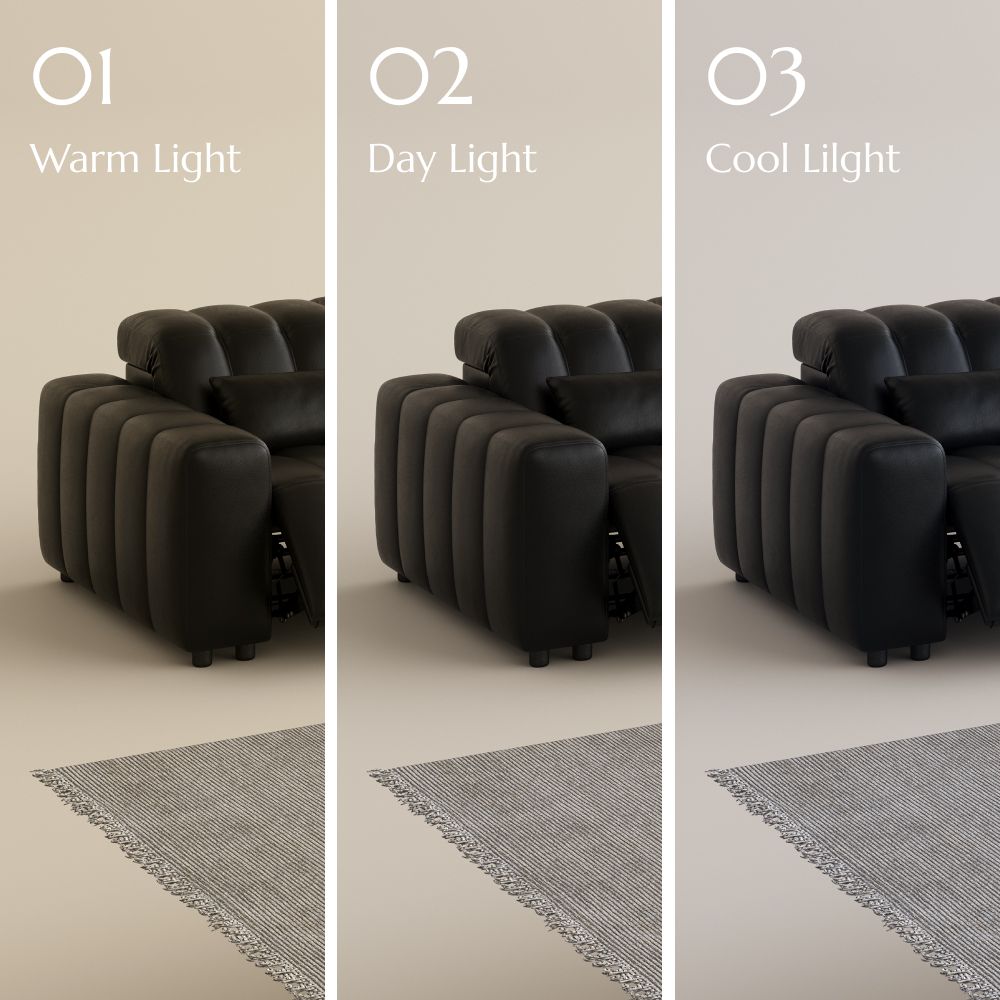 Black Leather Modular Sofas