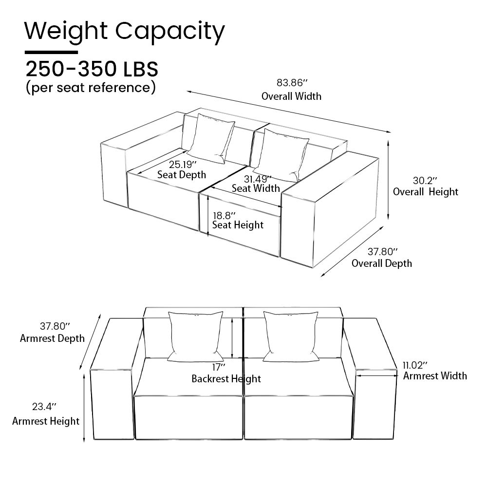 Beige Beige Fabric Modular Sofas
