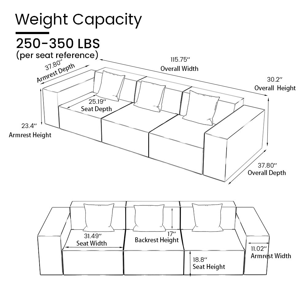 Medium Yellow Fabric Modular Sofas
