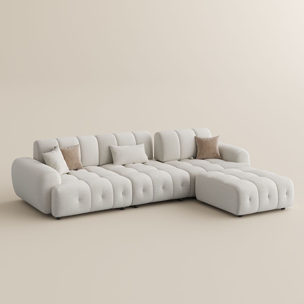 Beige Chenille Modular Sofas