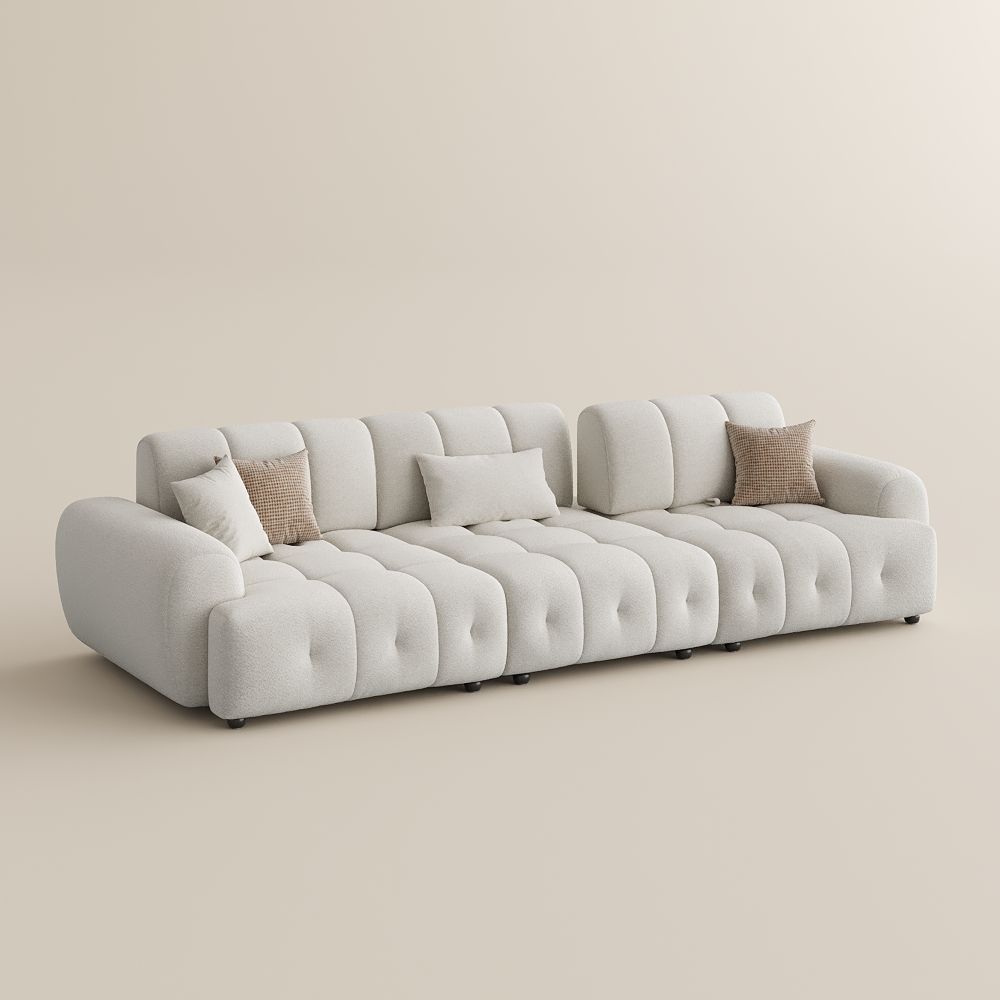 Beige Chenille Modular Sofas