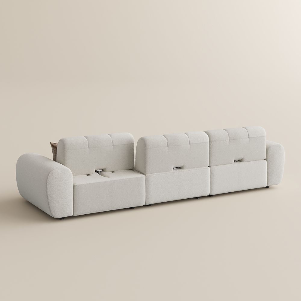 Beige Chenille Modular Sofas