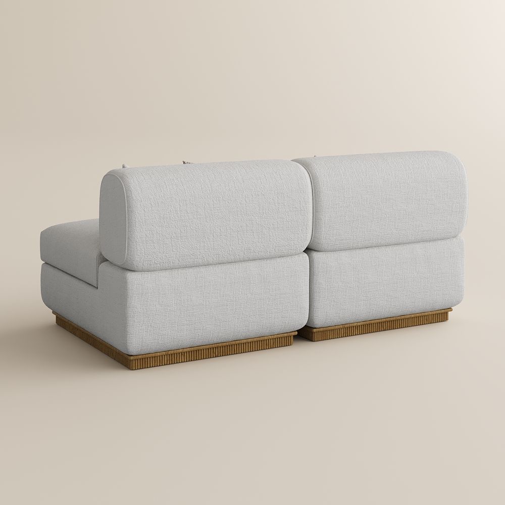 Partial Assembly Required Beige Chenille Modular Sofas