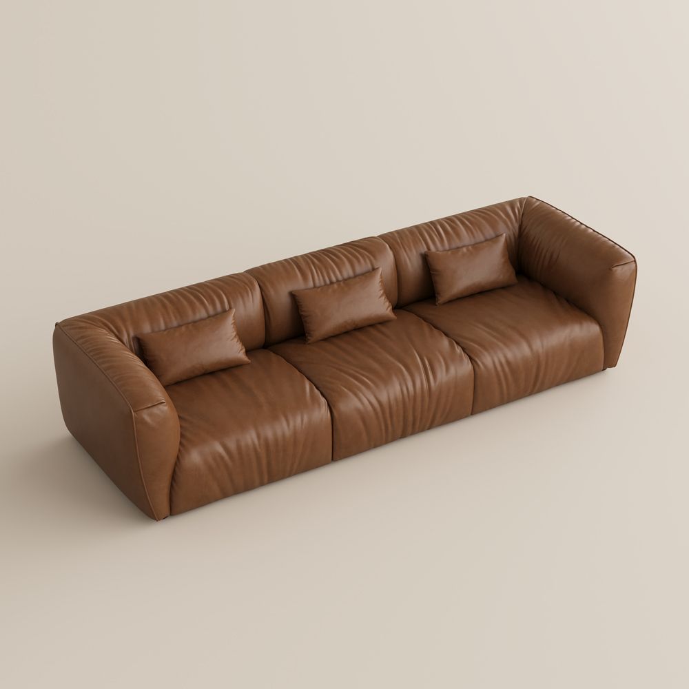 The loveseats Brown Leather Modular Sofas