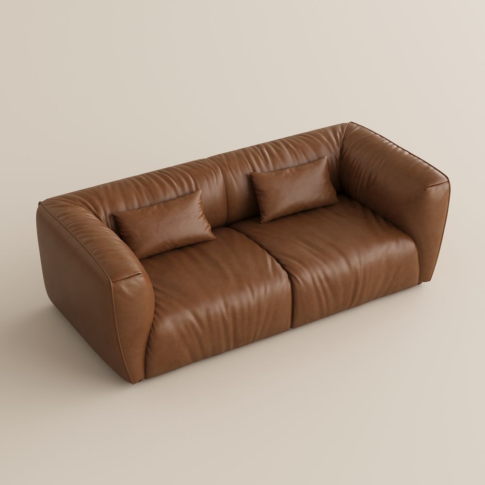 Medium Brown Leather Modular Sofas