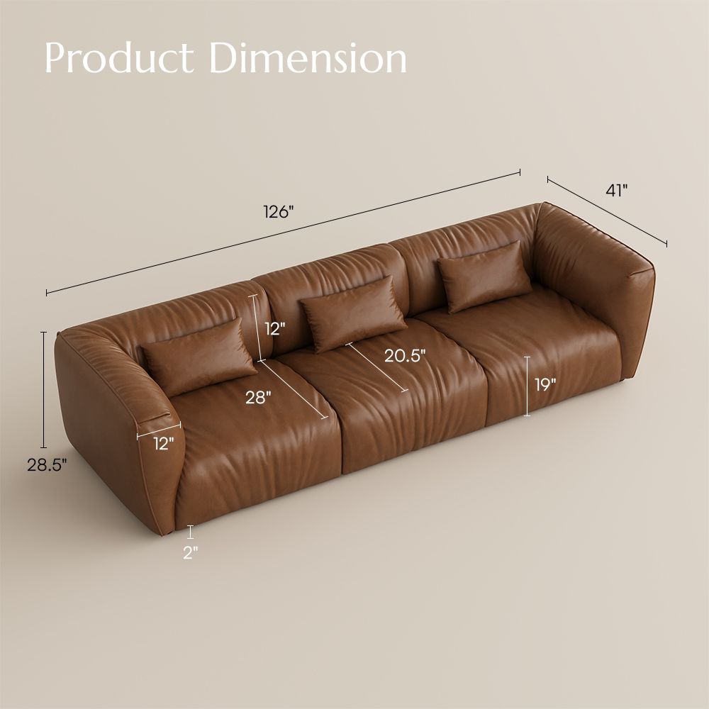 Sofas & Loveseats Brown Leather Modular Sofas