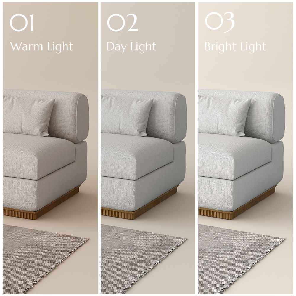 Chenille Beige Chenille Modular Sofas