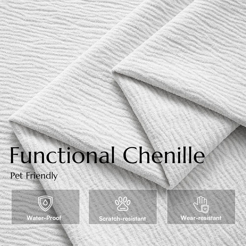 Modular Sofas Beige Chenille Modular Sofas