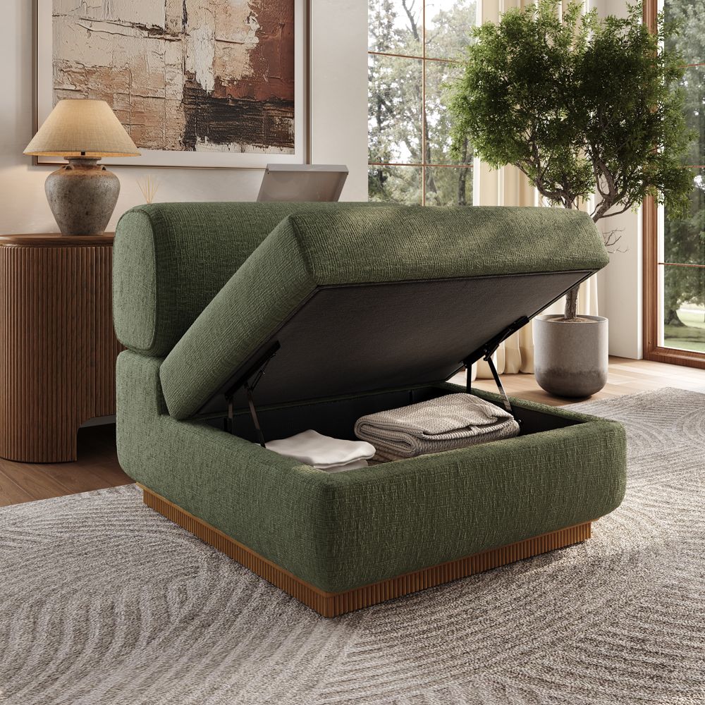 Green Chenille Modular Sofas