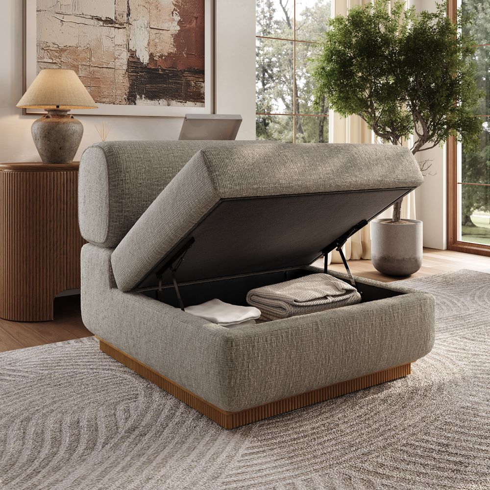 Khaki Chenille Modular Sofas