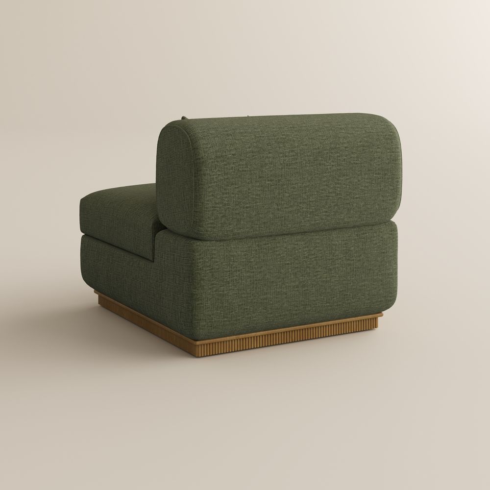 Chenille Green Chenille Modular Sofas