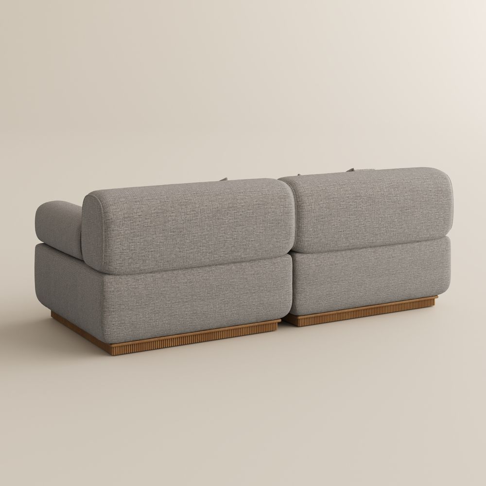 Khaki Chenille Modular Sofas