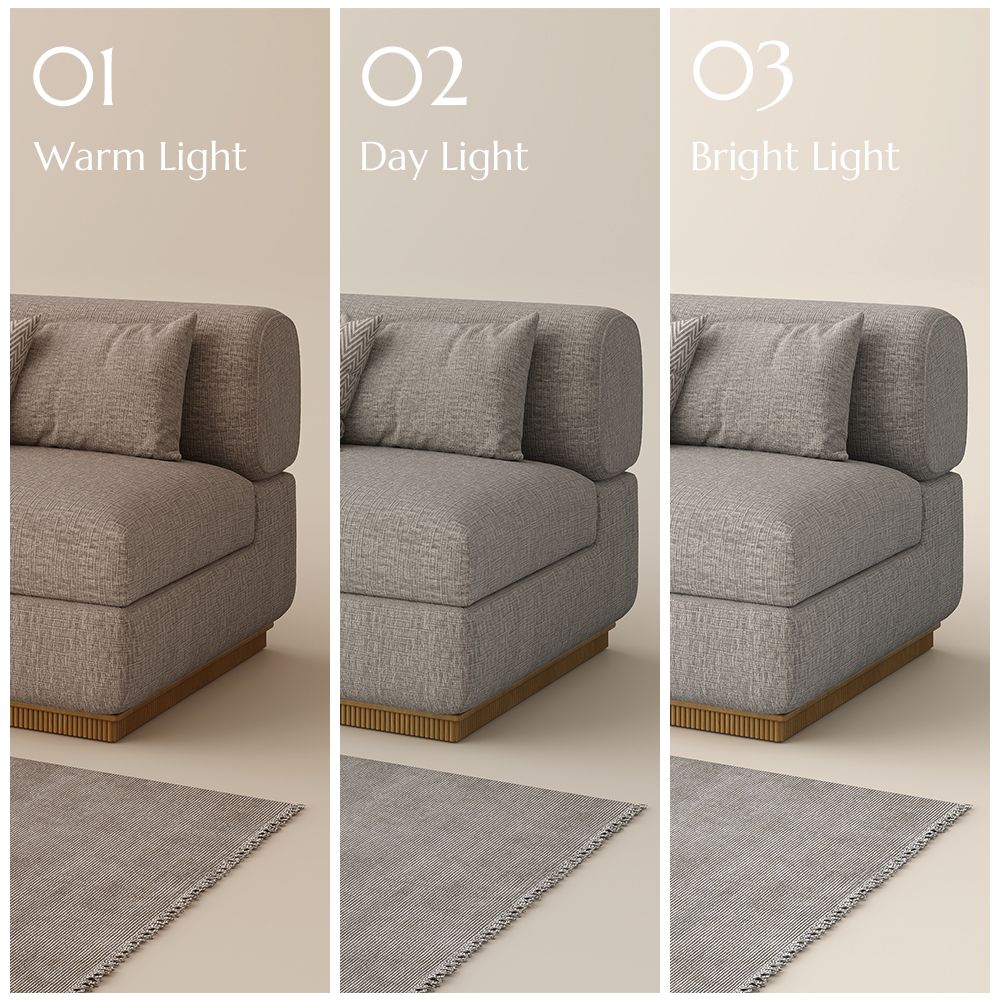 Office Khaki Chenille Modular Sofas