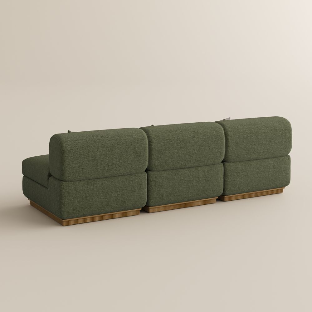 Green Chenille Modular Sofas