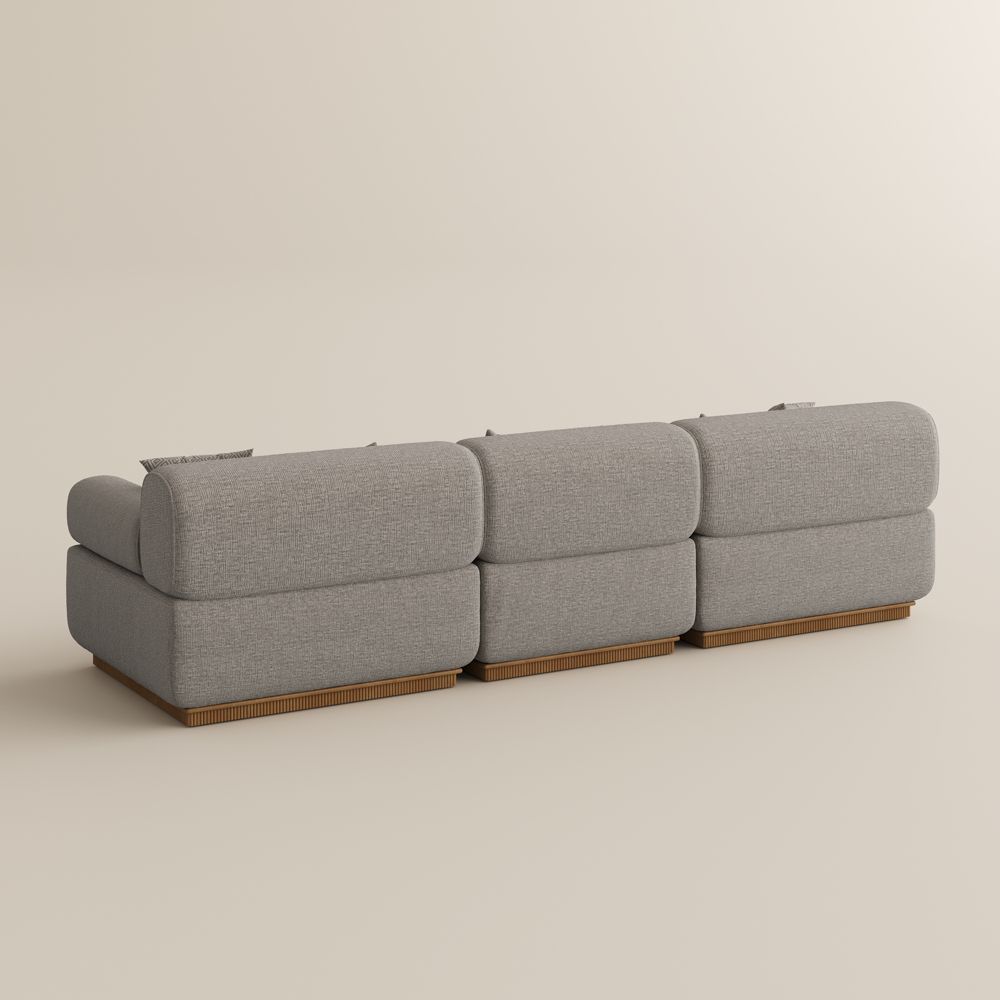 Khaki Chenille Modular Sofas