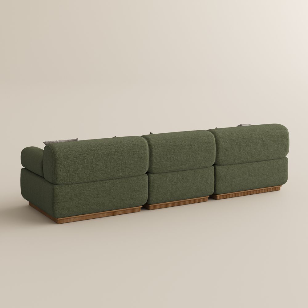 Green Chenille Modular Sofas