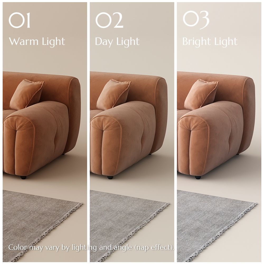 5 Seaters Brown Velvet Sofa Set