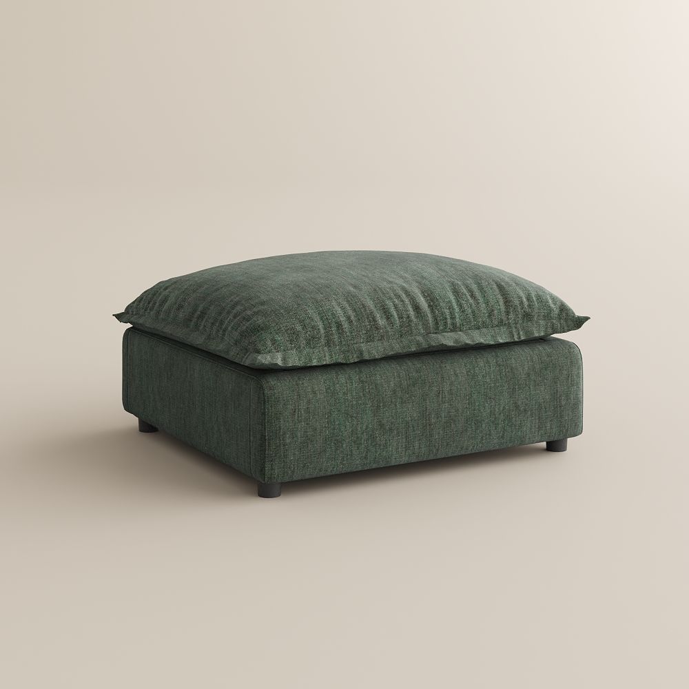Green Cotton and Linen Modular Sofas