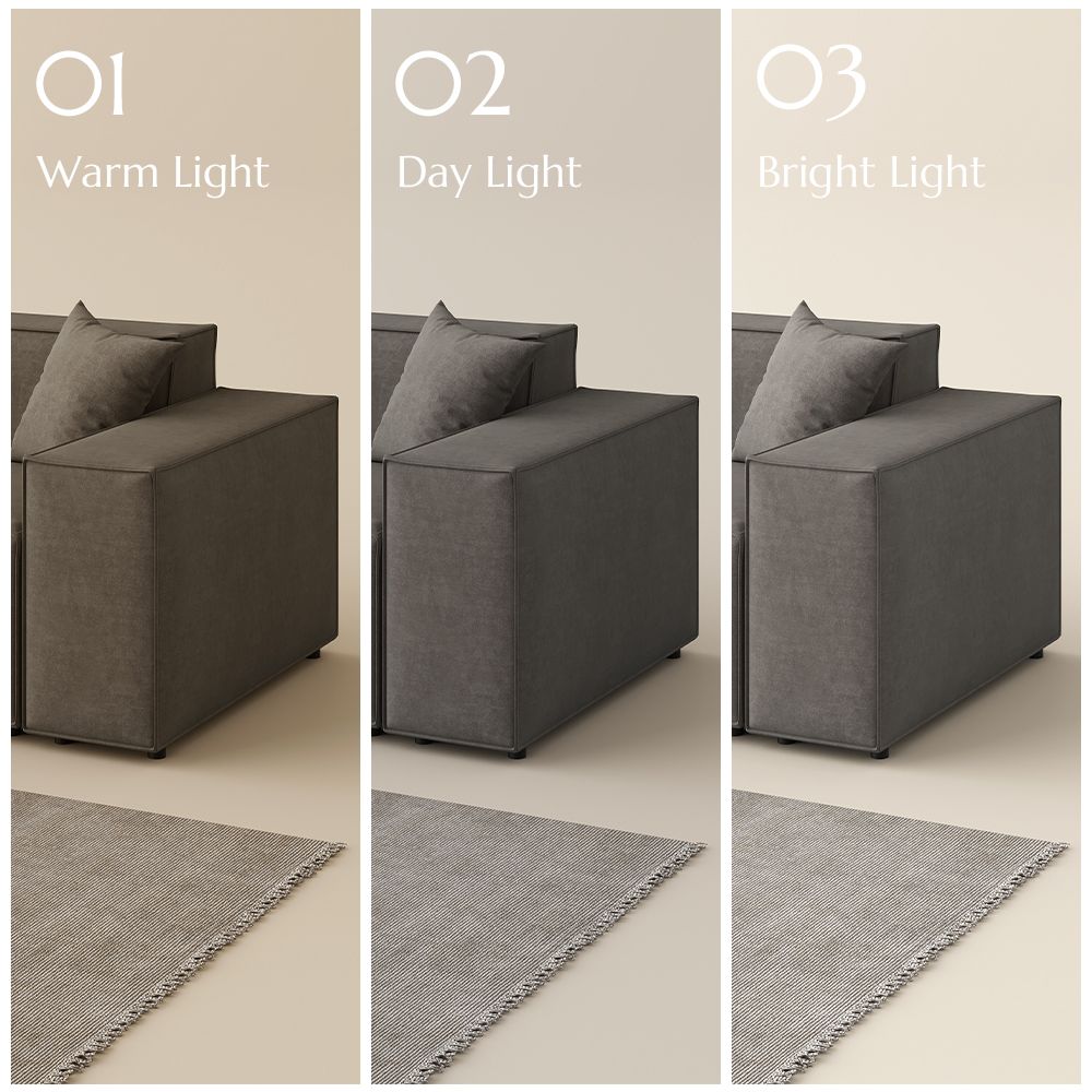 Modular Dark Gray Fabric Modular Sofas