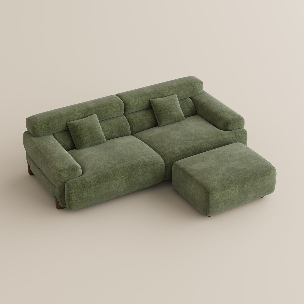 Green Chenille Modular Sofas