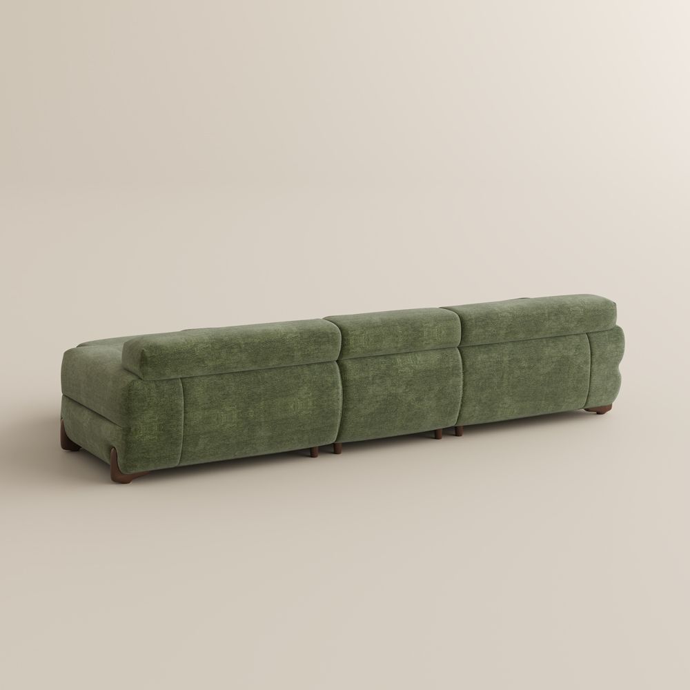 Green Chenille Modular Sofas