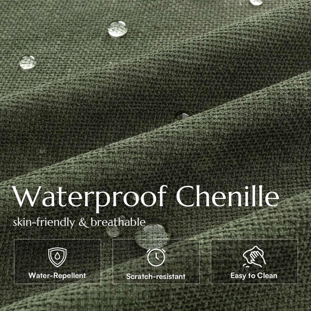 Green Chenille Modular Sofas