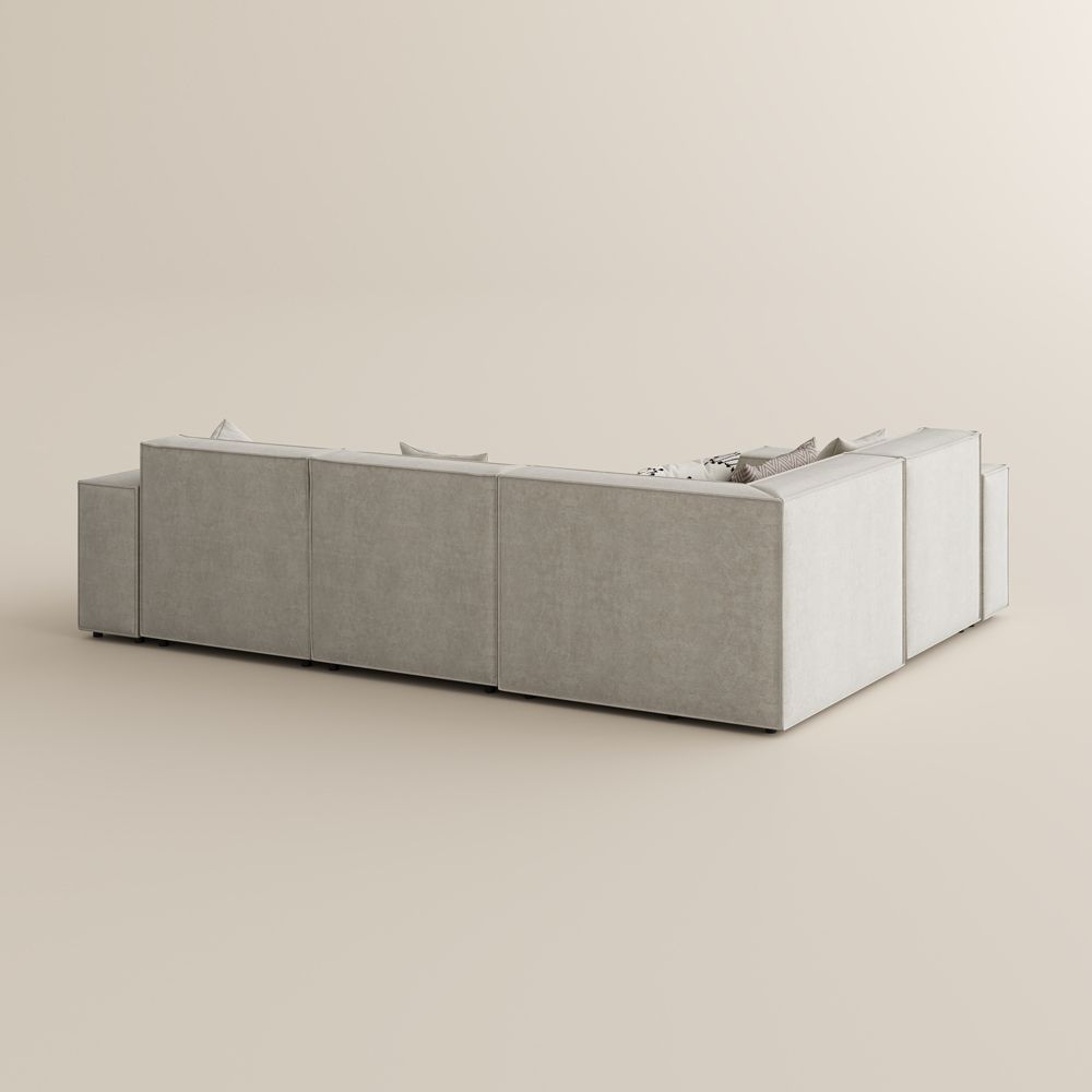 Partial Assembly Required Beige Fabric Modular Sofas