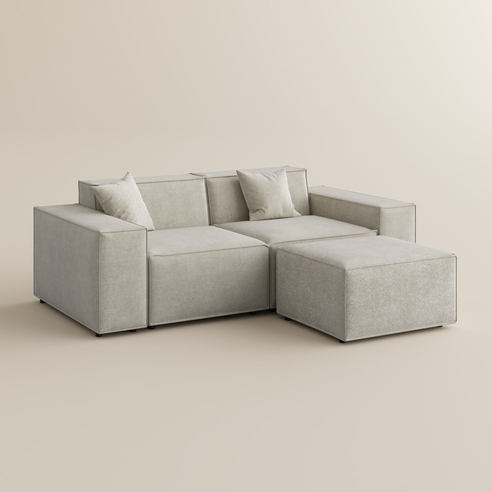 Medium Beige Fabric Modular Sofas