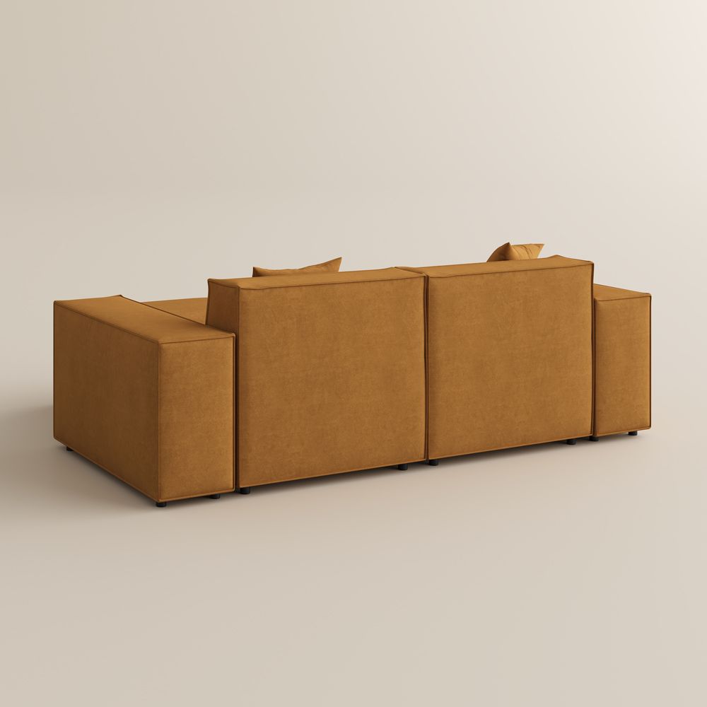 Small Yellow Fabric Modular Sofas
