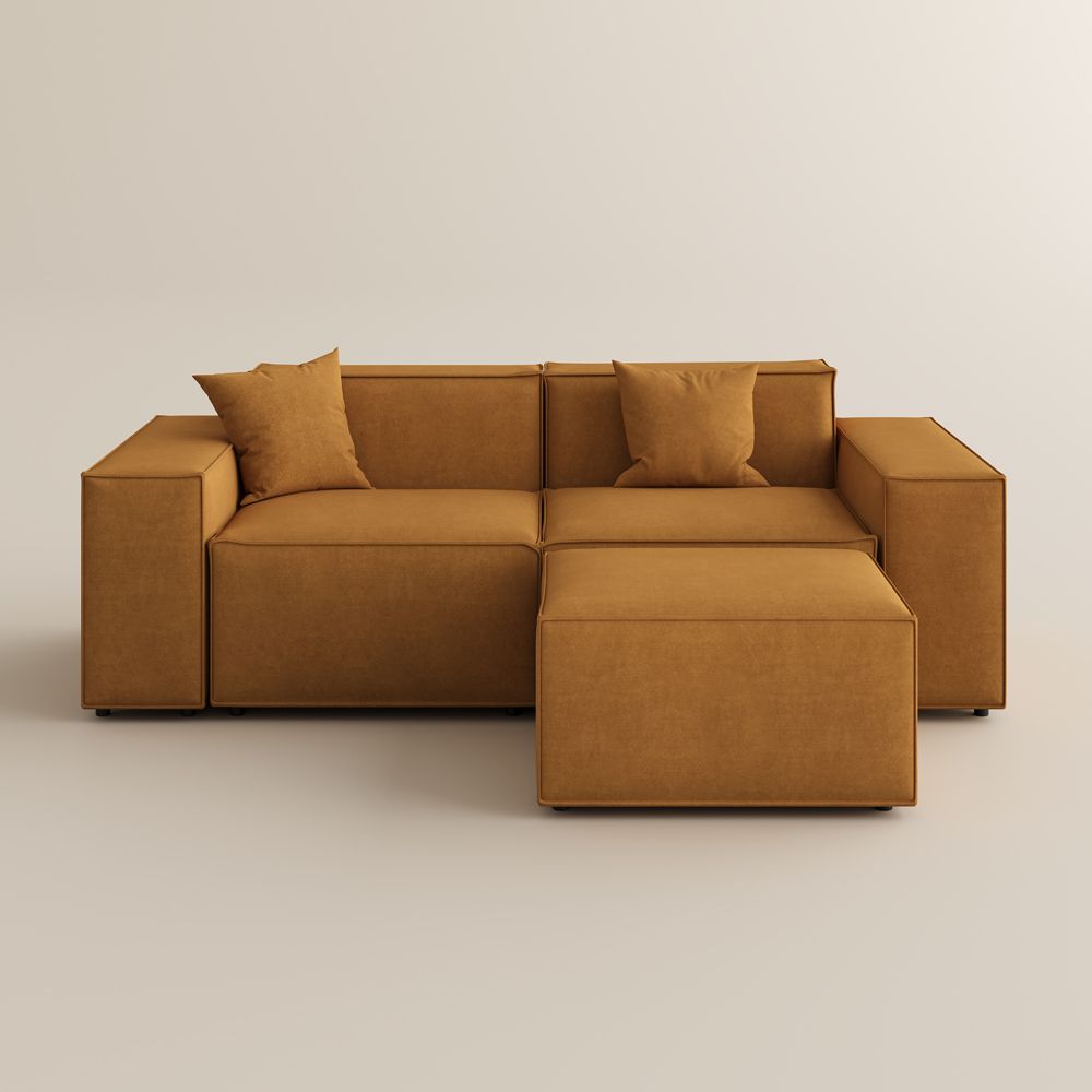 Modular Yellow Fabric Modular Sofas