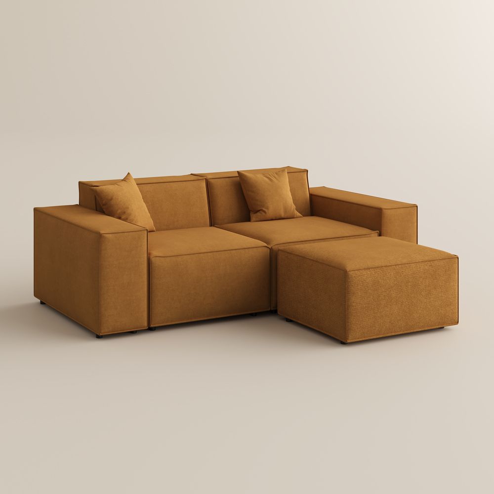 Modular Yellow Fabric Modular Sofas